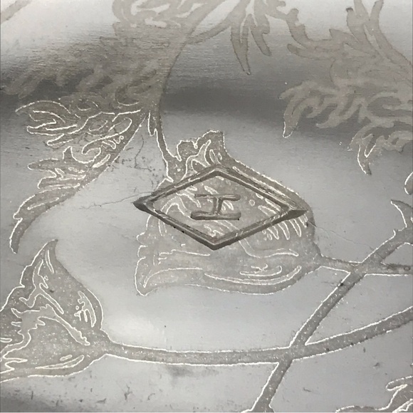 Sterling on Crystal Flanders Flowers Serving Dish Silver City Vtg Deco - Picture 6 of 7